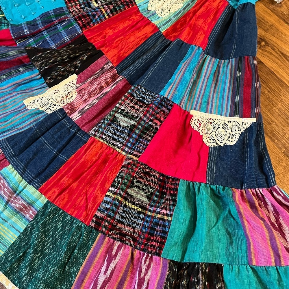 Vintage Patchwork Maxi Skirt - Picture 5 of 6